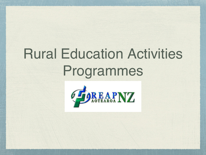 rural education activities programmes 13 reaps throughout
