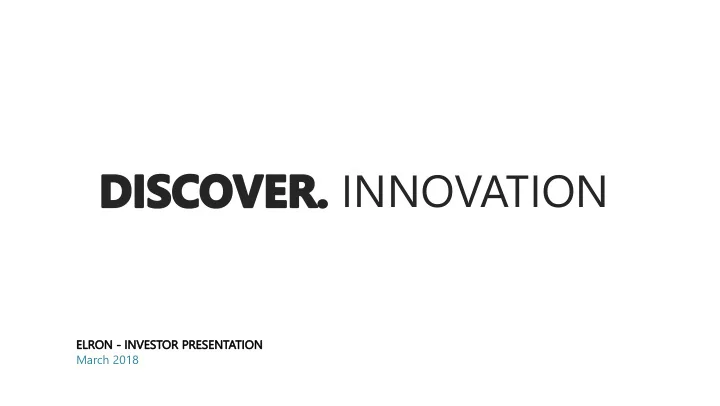 innovation