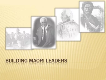 BUILDING MAORI LEADERS  EXTENSIVE RESEARCH  Maori educational failure  Learning environments