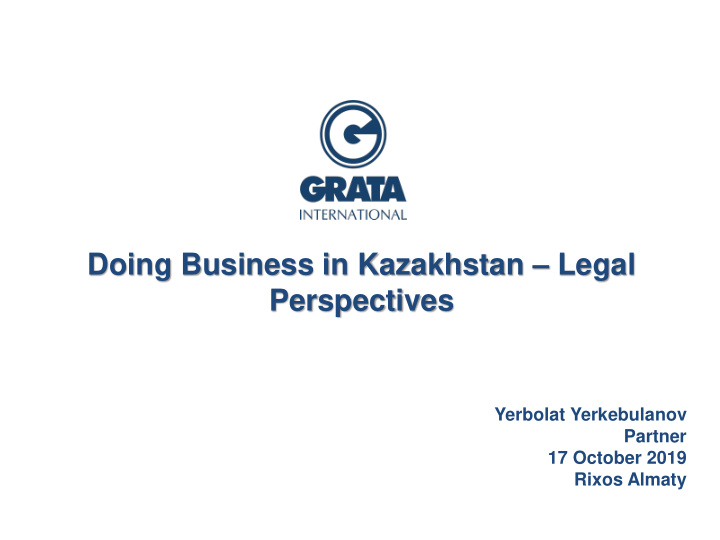 doing business in kazakhstan legal