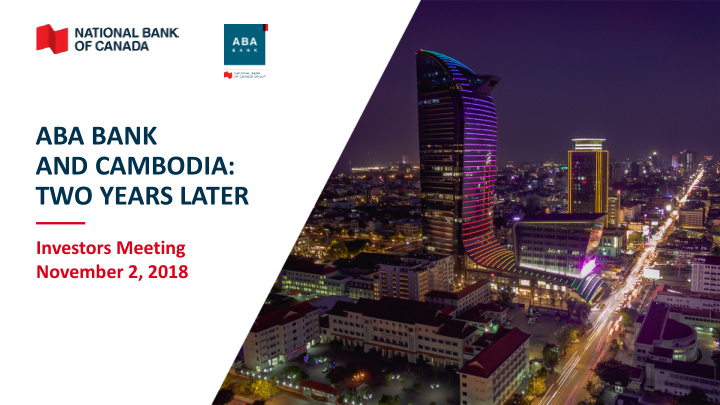 aba bank and cambodia two years later