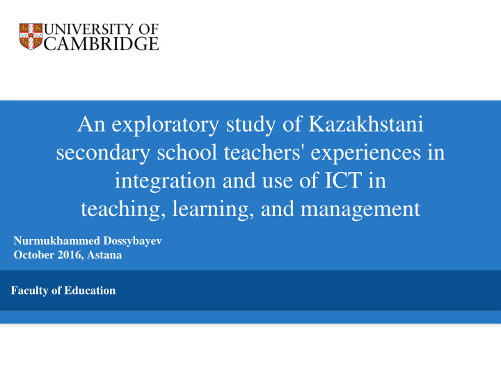 integration and use of ict in