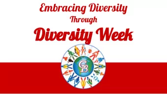 Diversity Week  menti.com  81 56 09  Purpote  Participants will share and discuss the importance of