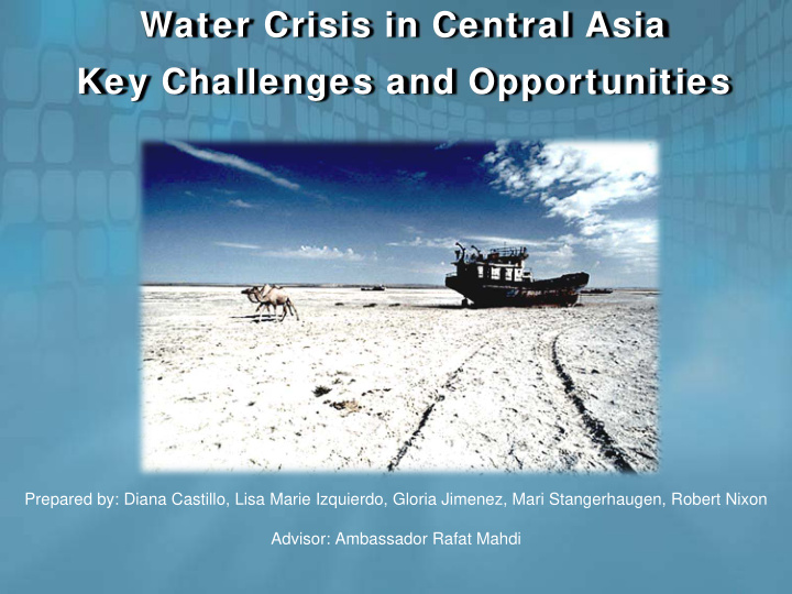 water crisis in central asia key challenges and