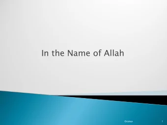 In the Name of Allah  October  1  Islamic Republic of Afghanistan  Ministry of Energy and Water