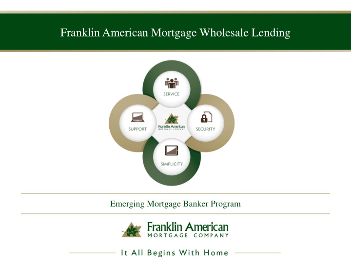 franklin american mortgage wholesale lending