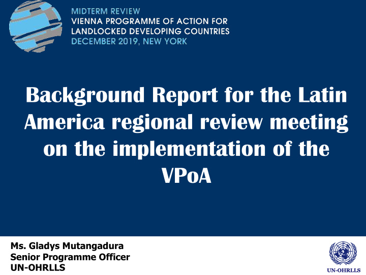 background report for the latin america regional review