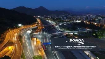 SONDA, Leading Latin American IT Services Company  Regional presence, 10 countries in over 3,000