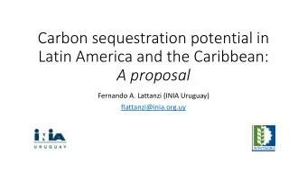 Latin America and the Caribbean:  A proposal  Fernando A. Lattanzi (INIA Uruguay)