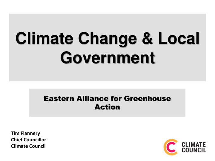 climate change local