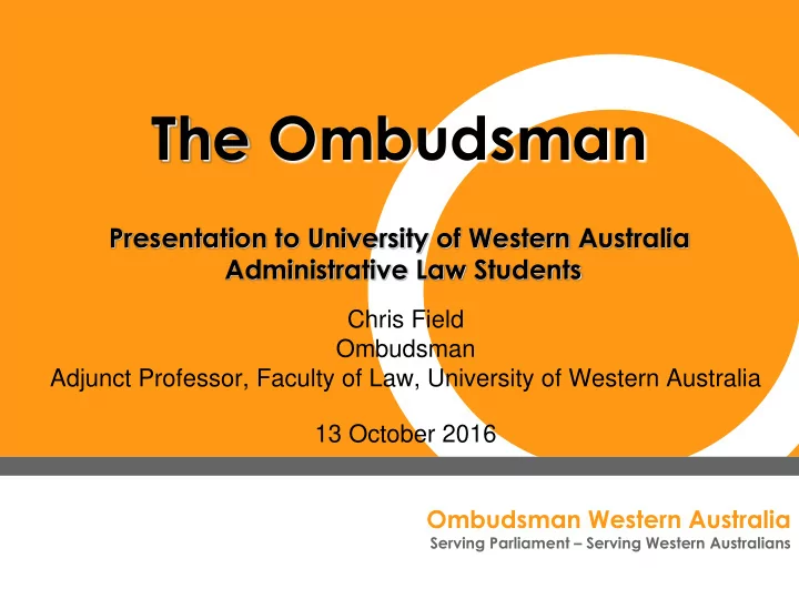 the ombudsman