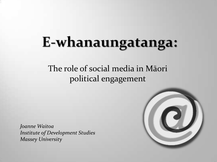 the role of social media in m ori political engagement
