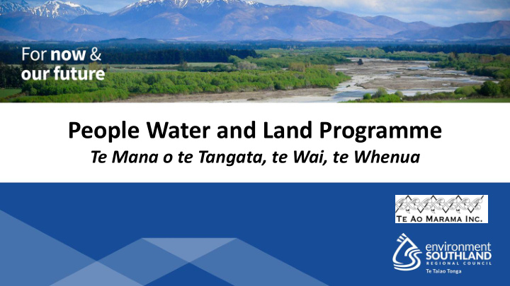 people water and land programme