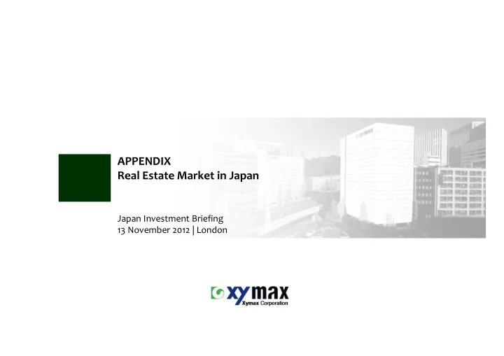 appendix real estate market in japan