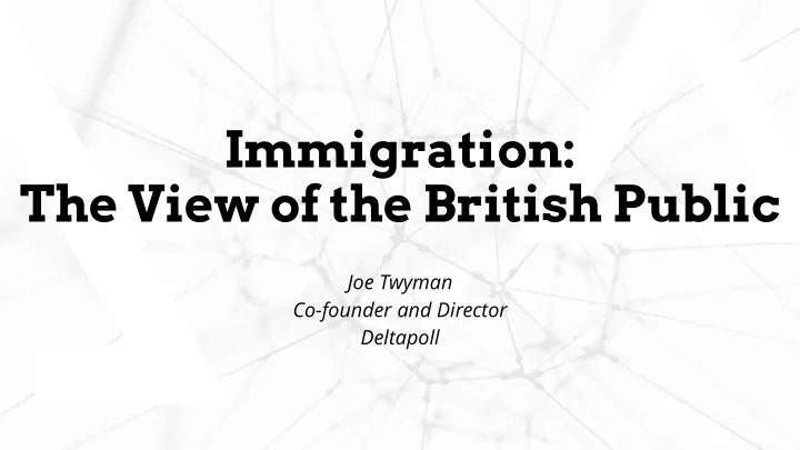 the view of the british public