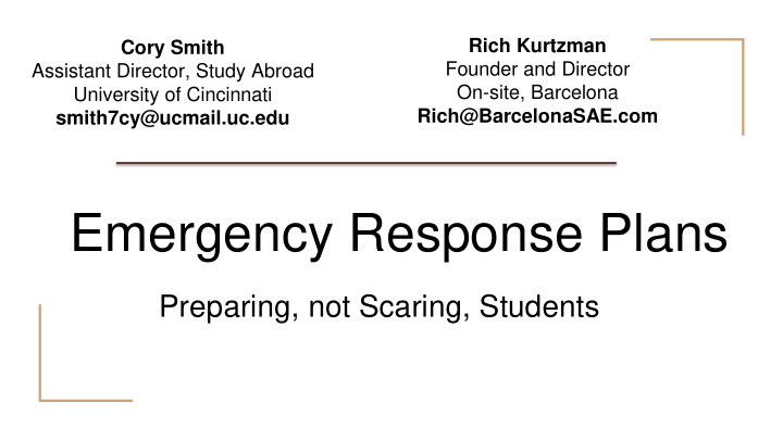emergency response plans