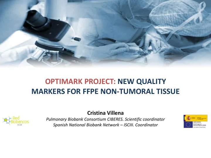 markers for ffpe non tumoral tissue