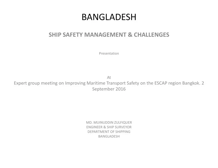 bangladesh