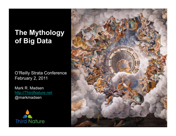 the mythology of big data