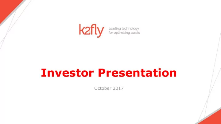 investor presentation