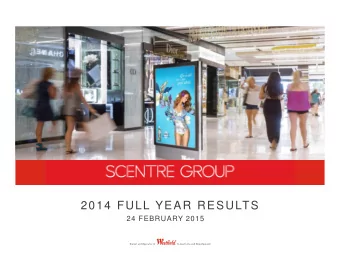 2014 FULL YEAR RESULTS  24 FEBRUARY 2015  DISCLAIMER  The financial information included in this