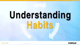 Understanding  Habits  Caterpillar Confidential Green  What Are Habits?  Habits are patterns of