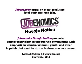 Jobenomics National Grassroots Movement  1  Jobenomics  Bipartisan National Grassroots Movement