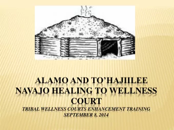 NAVAJO HEALING TO WELLNESS  COURT  TRIBAL WELLNESS COURTS ENHANCEMENT TRAINING  SEPTEMBER 8, 2014