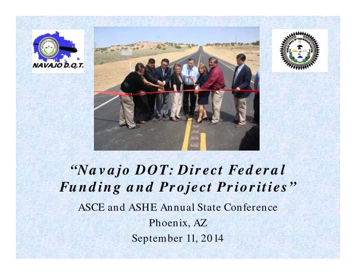 na v a jo dot direct fed era l fund ing a nd project