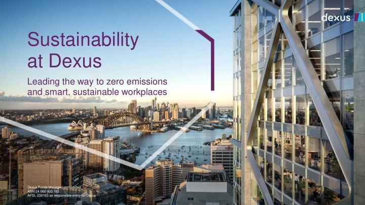 sustainability at dexus