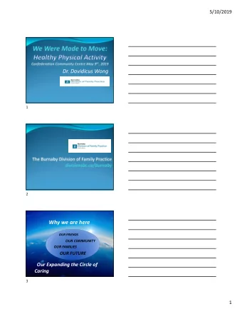 Why are we here?  OUR FRIENDS  OUR COMMUNITY  OUR FAMILIES  OUR FUTURE  Our Expanding the Circle of