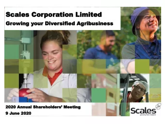 Scales  Scales Cor  Corpor  poration  tion Limited  Limited  Gr  Growing y  wing your Div  our