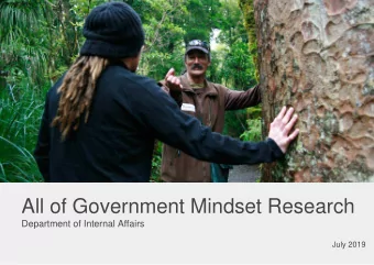 All of Government Mindset Research  Department of Internal Affairs  July 2019  2  Table of Contents