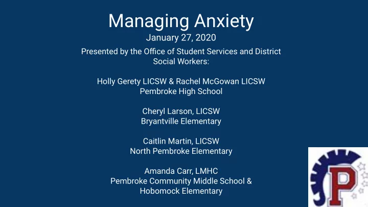 managing anxiety