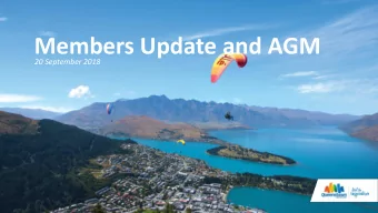 Members Update and AGM  Presentation Title  20 September 2018 Date, location, persons name or