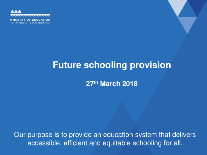 future schooling provision