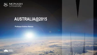 AUSTRALIA@2015  Professor Andrew Markus  OVERVIEW  [1] Surveys and public opinion  [2]