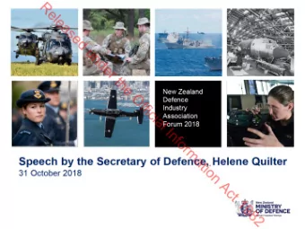 Released under the Official Information Act 1982  The Community, Nation,  and World framework