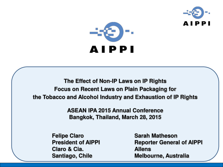 the effect of non ip laws on ip rights focus on recent
