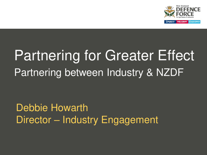 partnering for greater effect