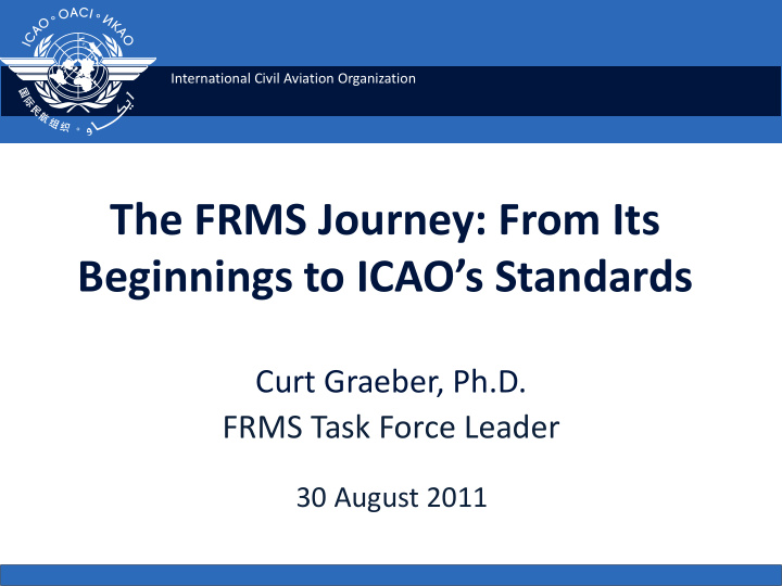 beginnings to icao s standards