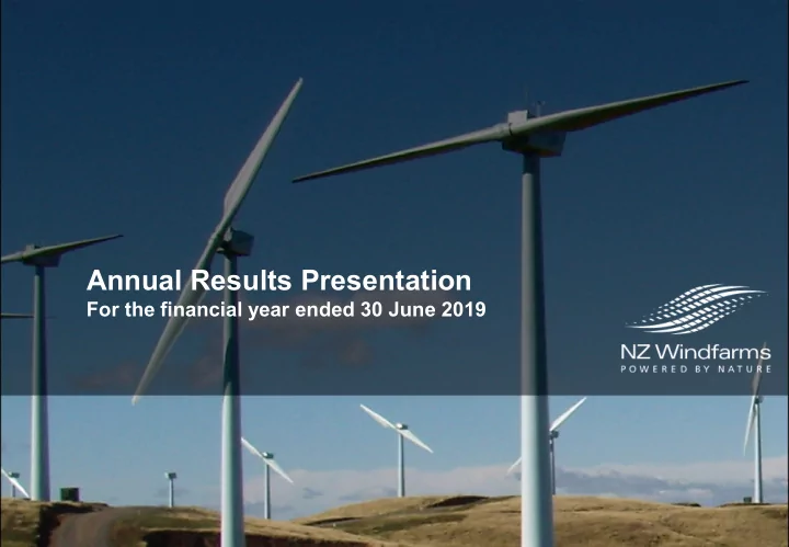 annual results presentation