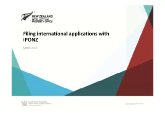 Filing international applications with  IPONZ  March 2017  ePCT Applications  Leon Davis  File view