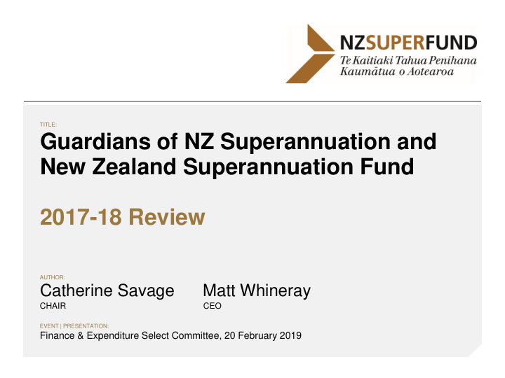 guardians of nz superannuation and new zealand