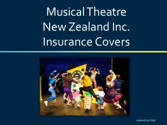 New Zealand Inc.  Insurance Covers  Updated Sept 2018  Introduction  Do you own your own