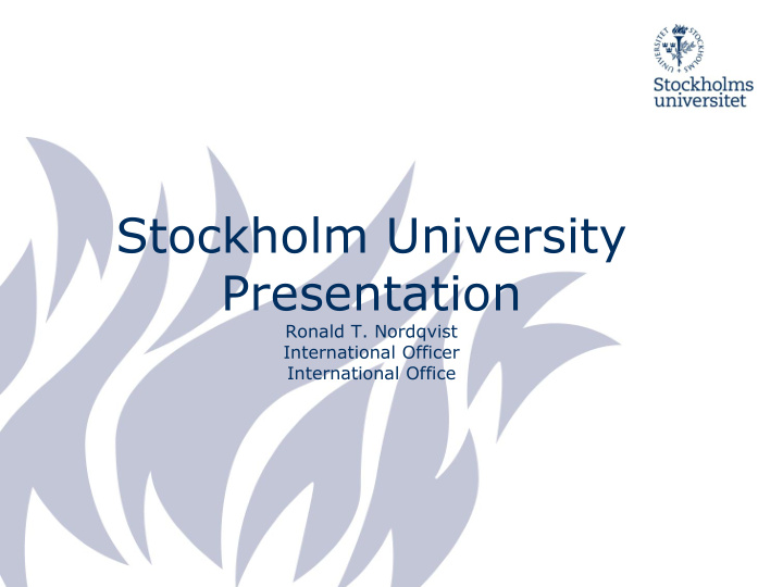 stockholm university