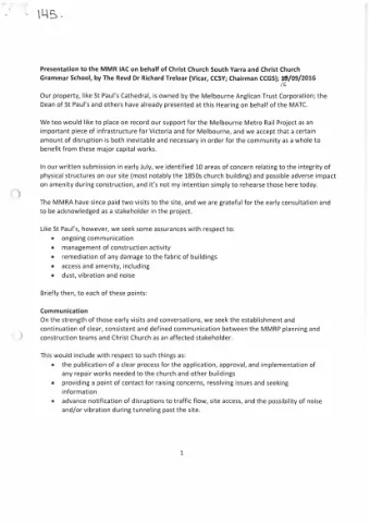 \4S. Presentation to the MMR IAC on behalf of Christ Church South Yarra and Christ Church Grammar