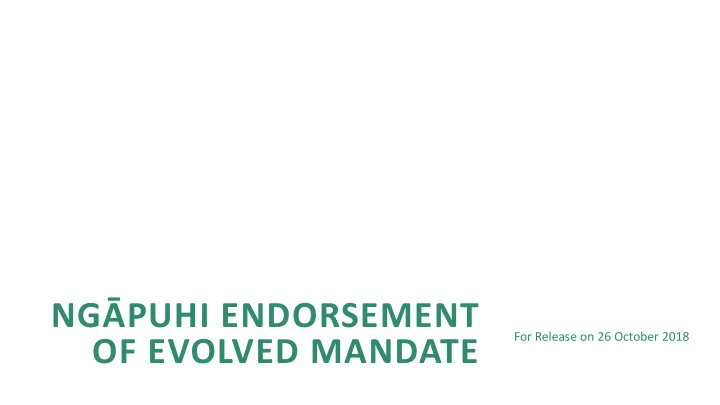 ng puhi endorsement