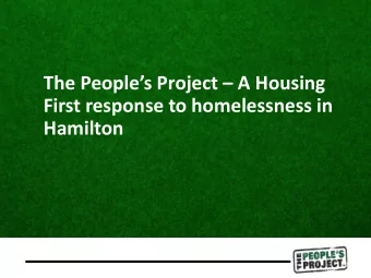 Hamilton  Collective impact and collaboration are key  The Peoples  Proje  ject  Governance