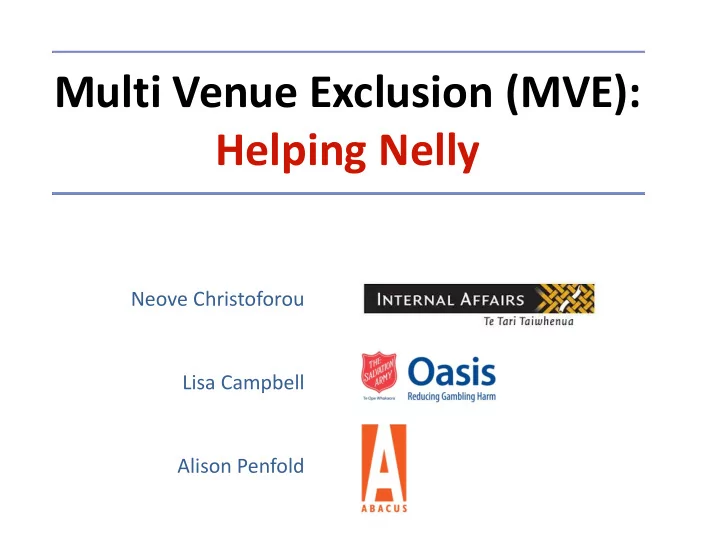 multi venue exclusion mve